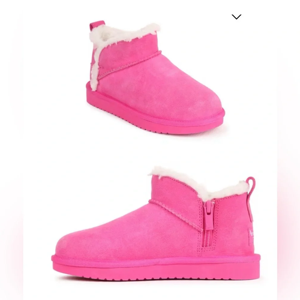 KOOLABURRA By UGG ultra mini pink Cozy Pink Kids Boots size 12 GUC